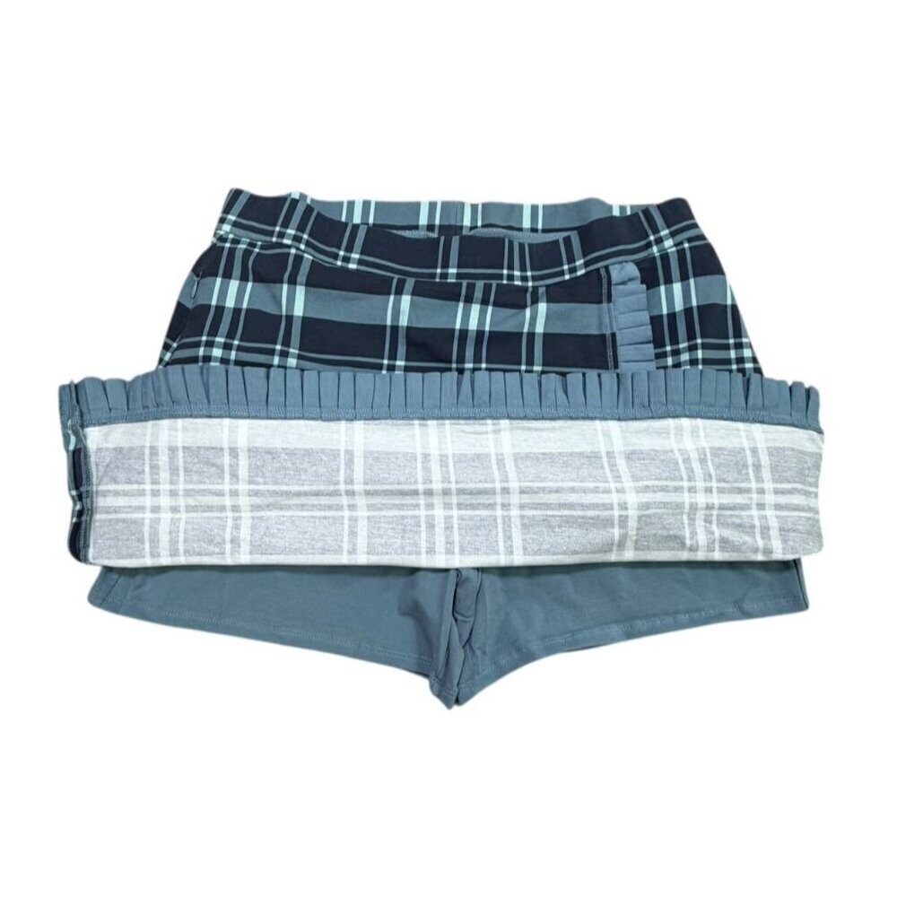 Spartina 449 Clara Plaid Jersey Wrap Skort XL Bluestone NWT - Picture 8 of 9